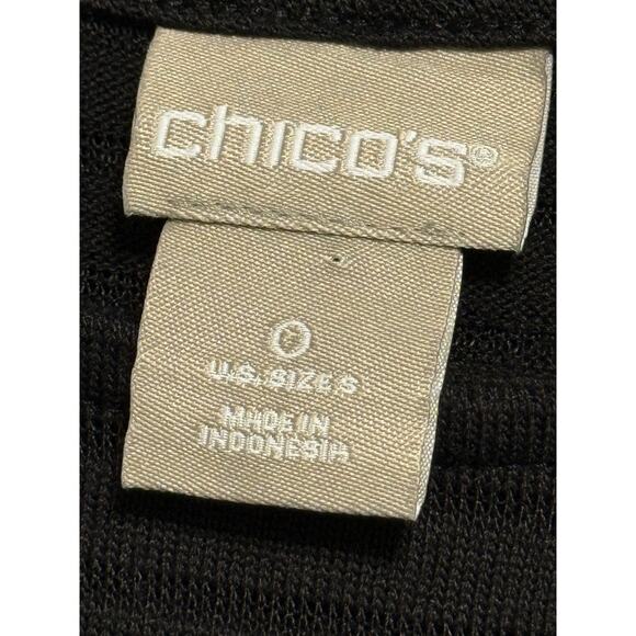 Chico's Black Tie-Waist Top, Size 0 - Picture 7 of 7
